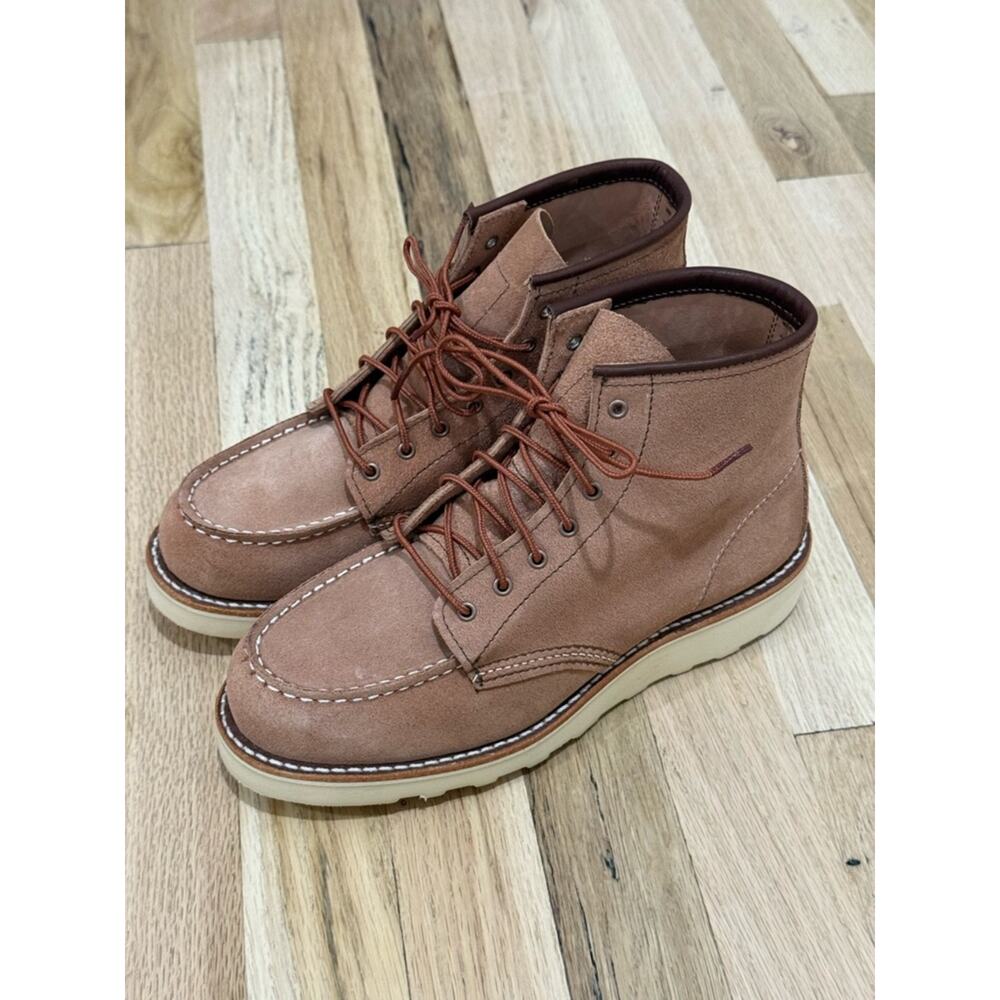 Red Wing Heritage Classic Moc Toe Boots Dusty Rose - Picture 5 of 9